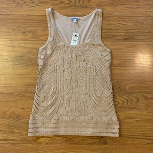 Express Champagne Shimmer Tank